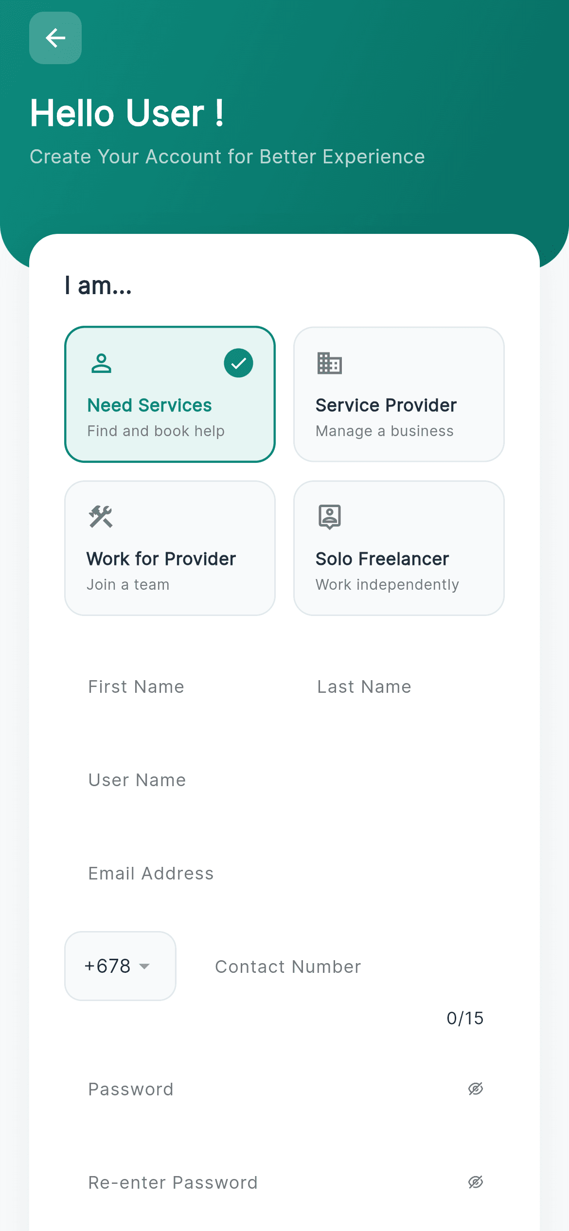 BlongWok — sign up