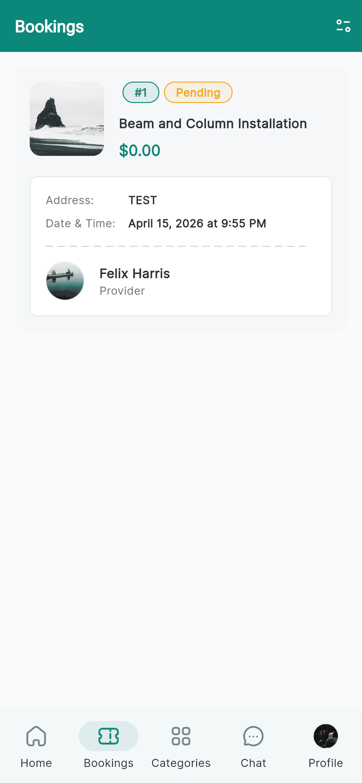 BlongWok customer — bookings