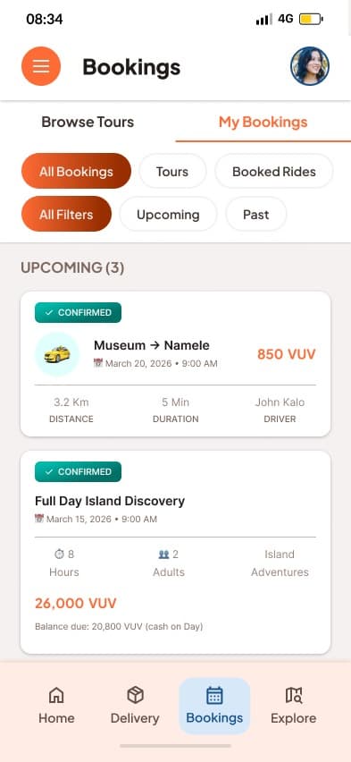 miRidem — customer bookings